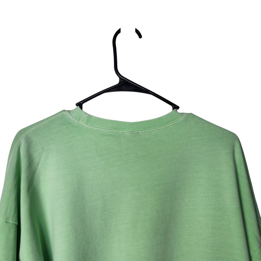 Wild Fable Lime Green Long Sleeve Pullover Crewneck Oversized Sweatshirt Size XS - Picture 4 of 5